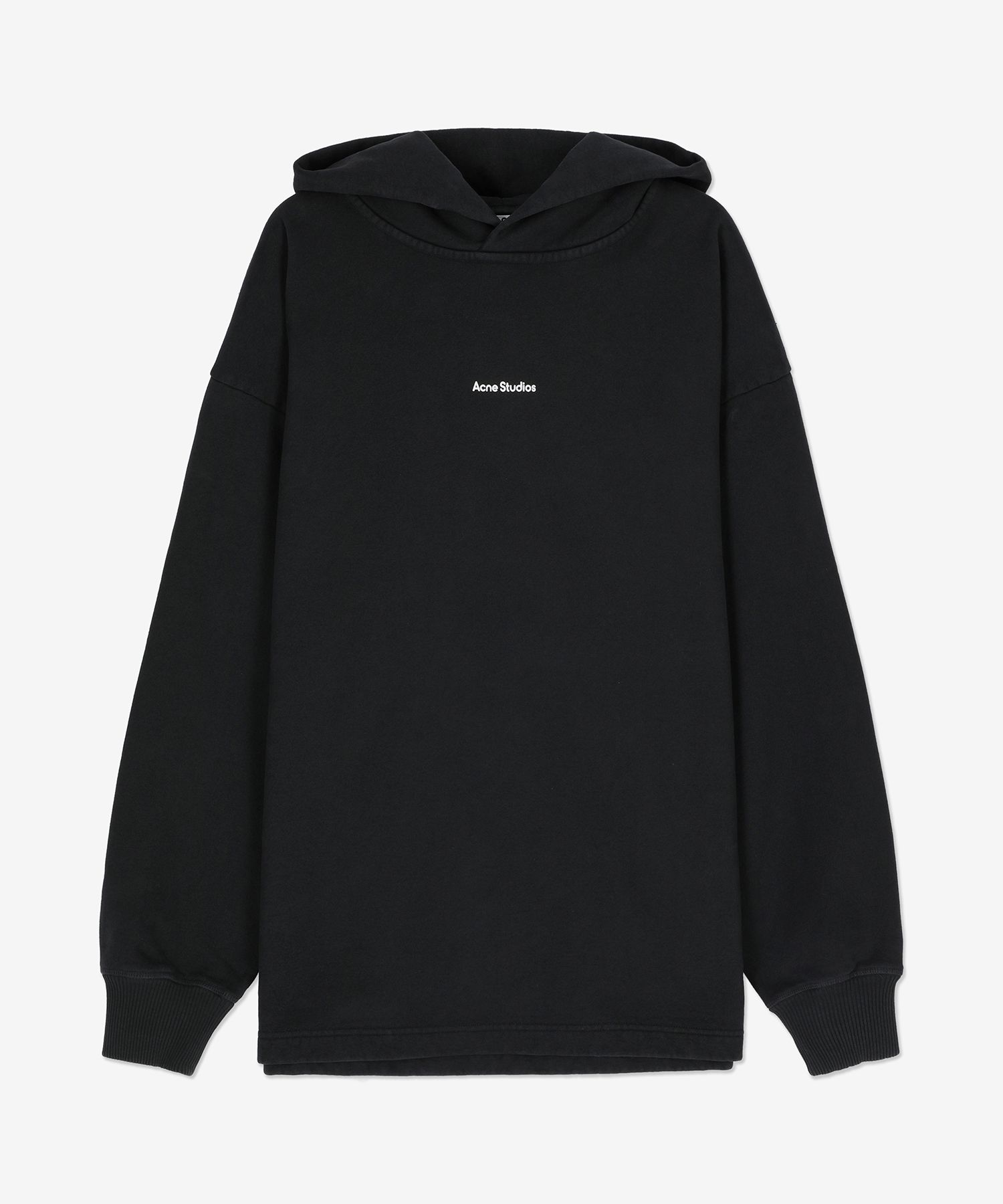 MUSINSA公式 | ACNE STUDIOS ロゴプリントフードパーカー - ブラック 