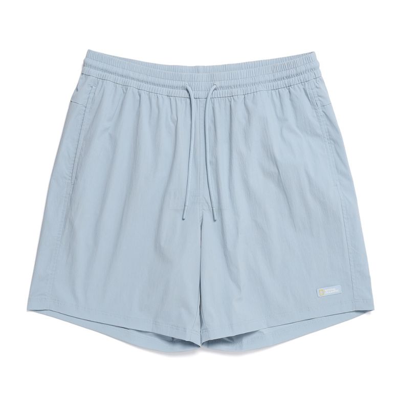 N232UBS660 유니 4부 할리퀸터스크 미니 자수 보드숏 반바지 STORM BLUE