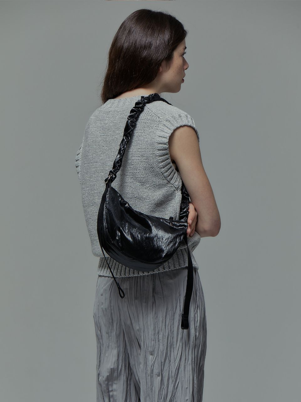 【JOSEPH&STACEY】韓国人気★ Shirring Bag M_Vegan Leather JOSEPH&STACEY】韓国人気☆ Shirring Bag M_Vegan Leather