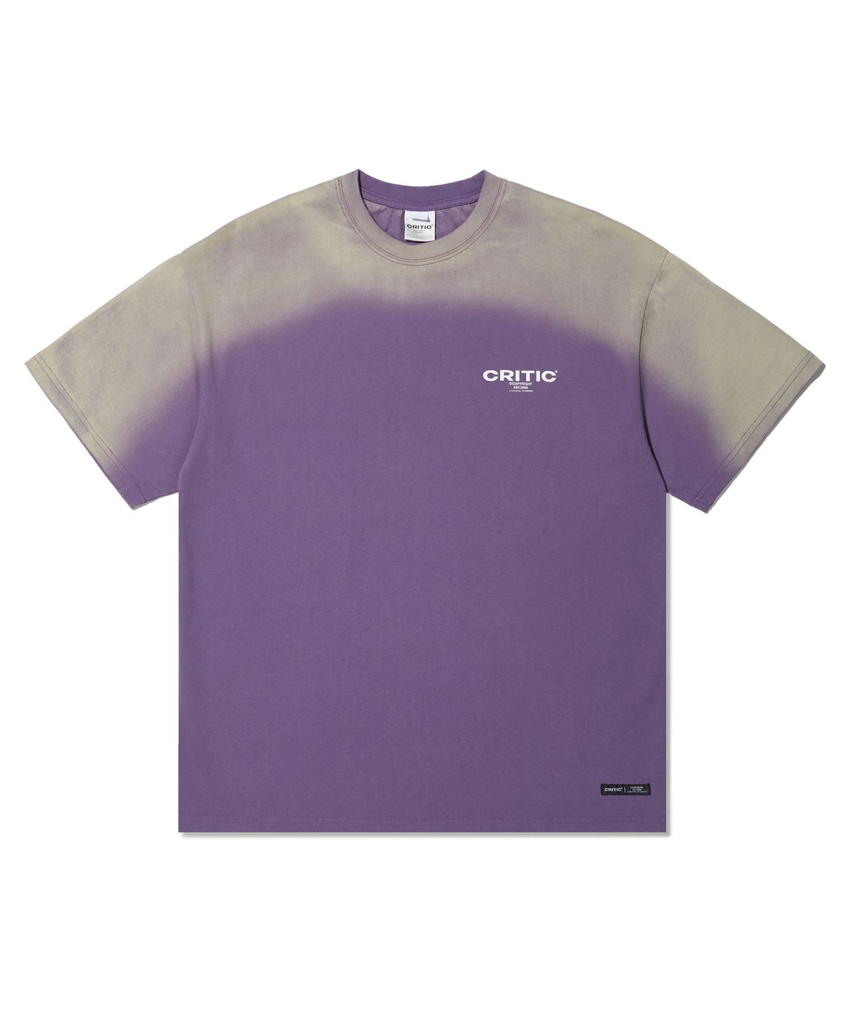 크리틱(CRITIC) Ct Spray Dyeing T-Shirts Purple