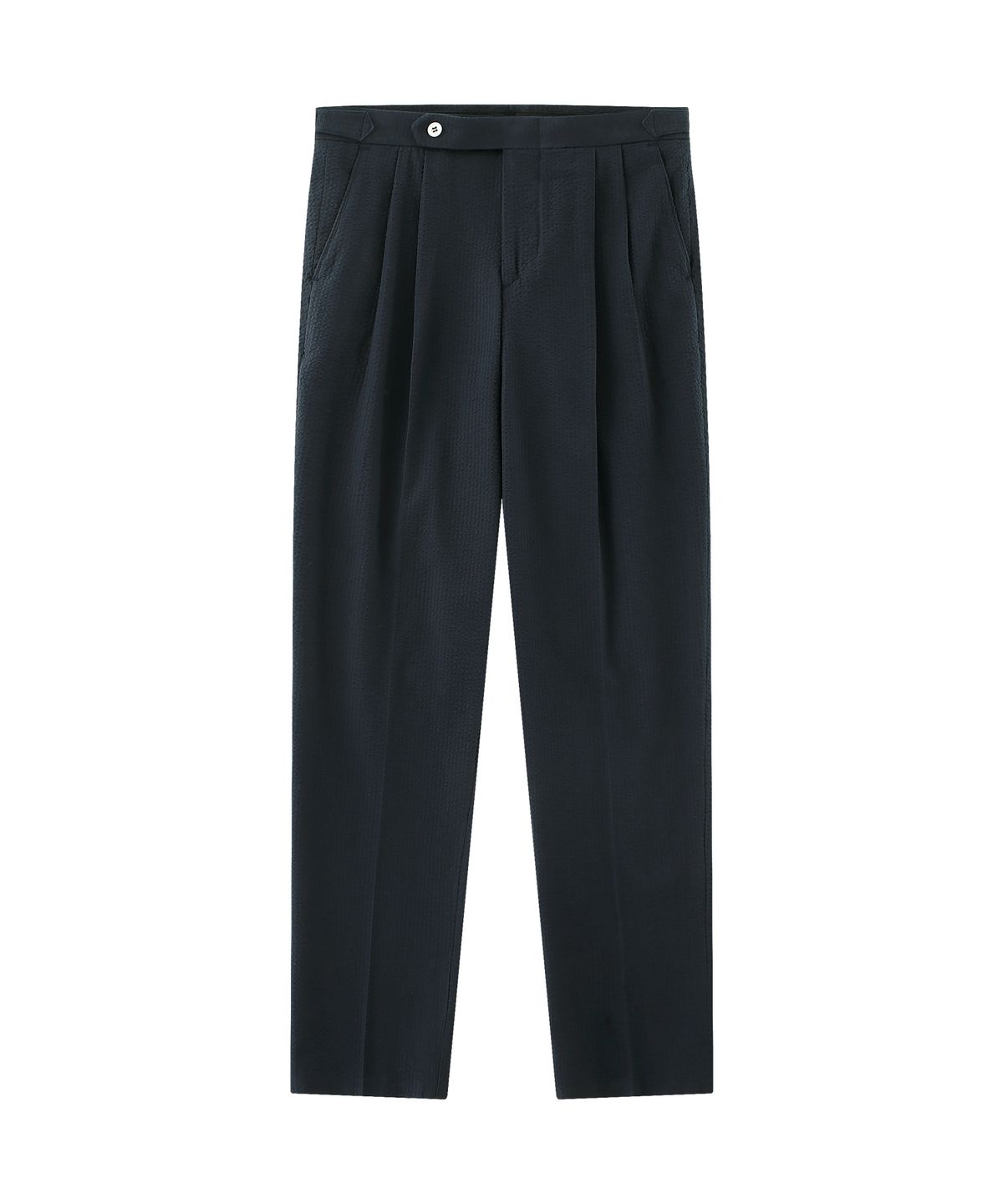 벨리프(BELLIEF) Essential seersucker 2Pleats Easy chino (Navy)