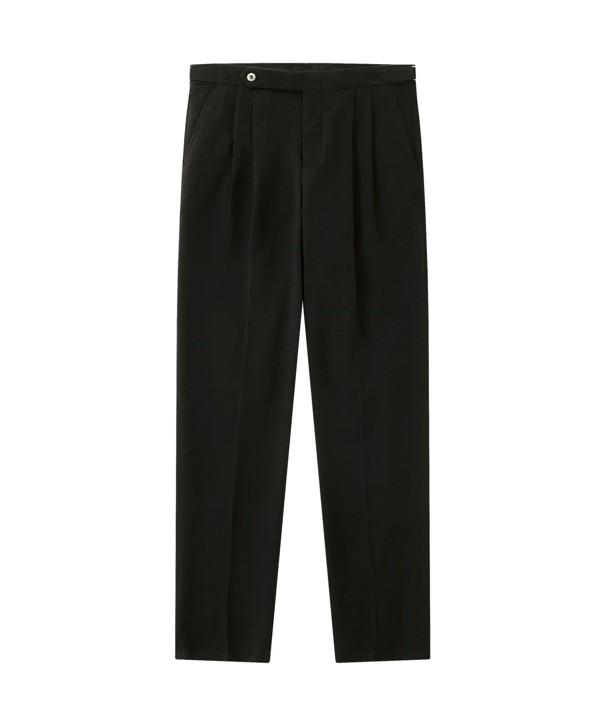 벨리프(BELLIEF) Essential seersucker 2Pleats Easy chino (Black)