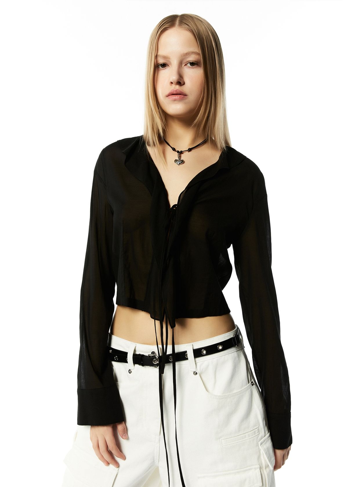 엘씨디씨티엠(LCDC™) RUFFLE CARDIGAN BLOUSE