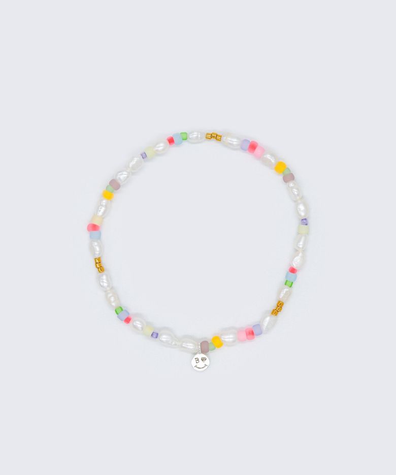 Jelly beads water pearl Bracelet 3mm 밥풀 담수진주 컬러 비즈 팔찌
