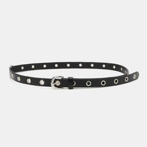 EYELET LEATHER BELT