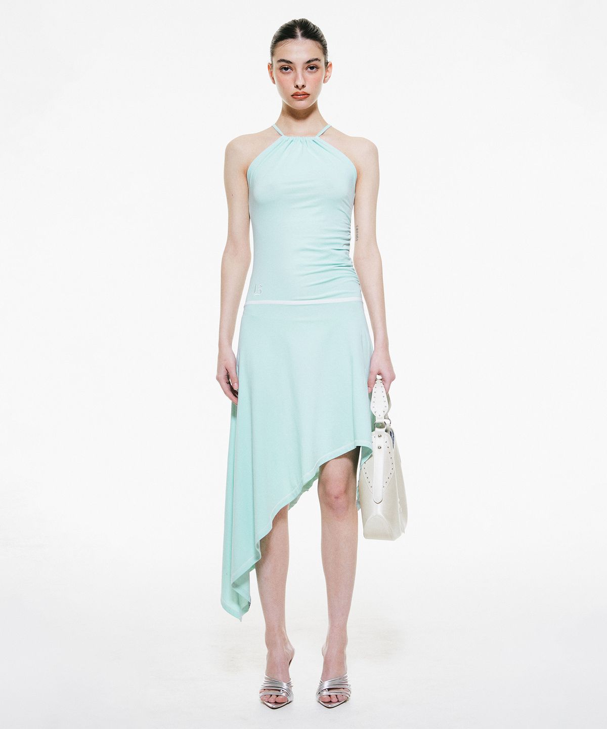 배디(BADEE) Lowrise Halter Dress Sky Blue