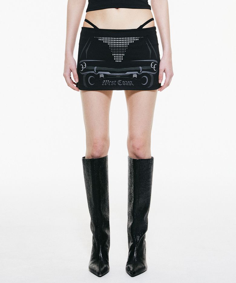 Low Rider Scotch Skirt Black