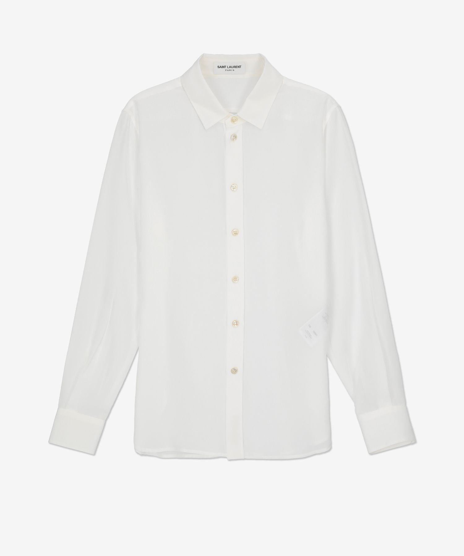 MUSINSA | SAINT LAURENT Classic Silk Shirt - White