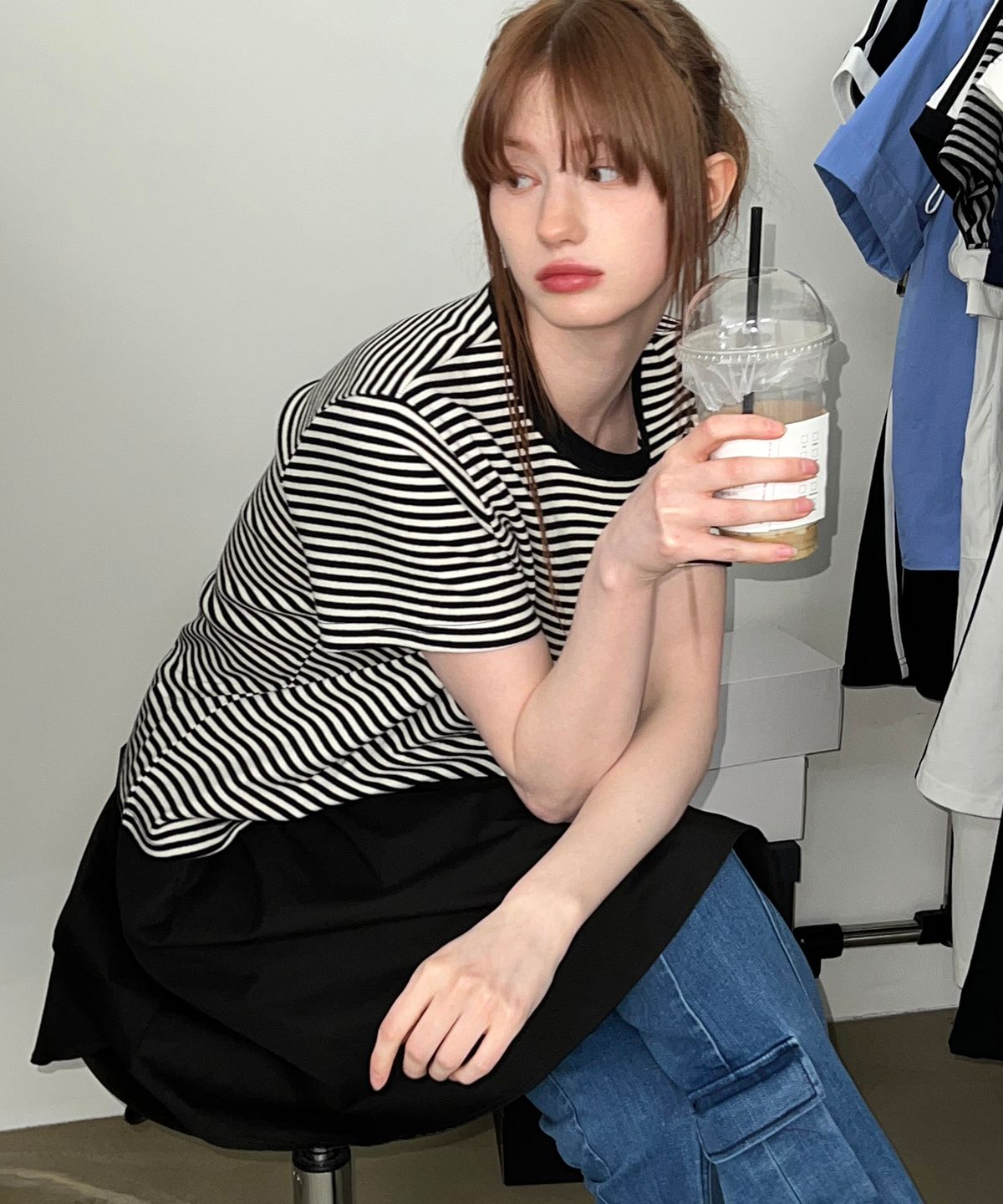 지제뮤지엄(ZIZEMUSEUM) STRIPE T-SHIRTS (WHITE)