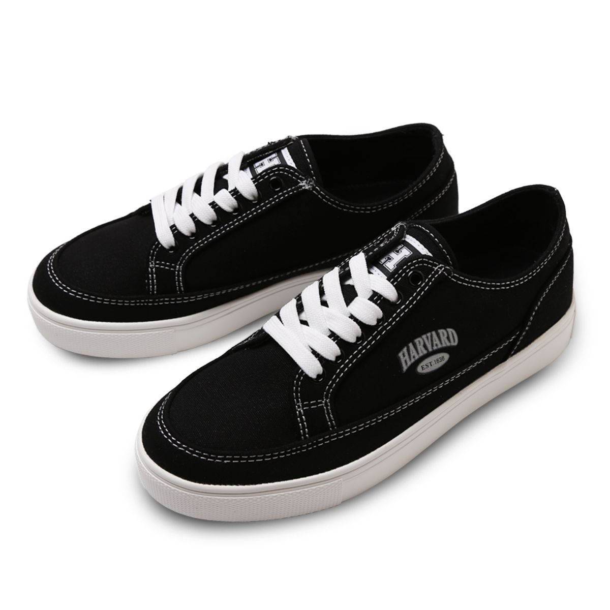 하버드 슈즈(HARVARD SHOES) 메이트 캔버스 스니커즈 블랙