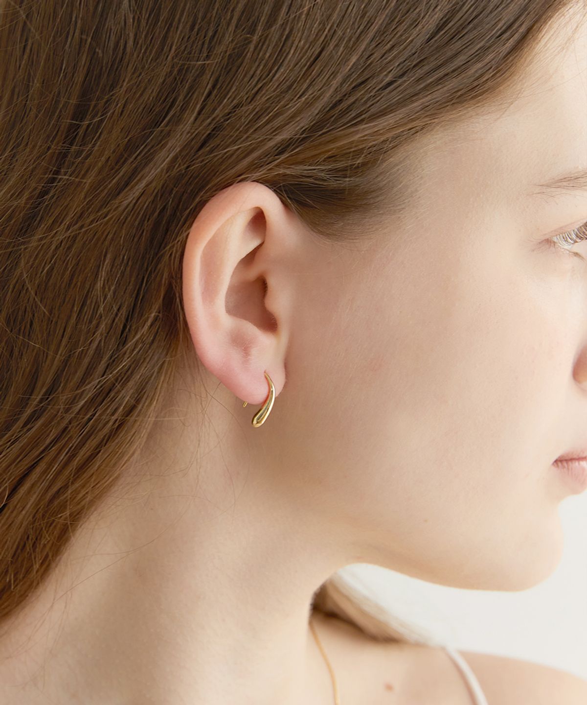 할렌(HALDEN) simple water drop earrings (E011_gold)