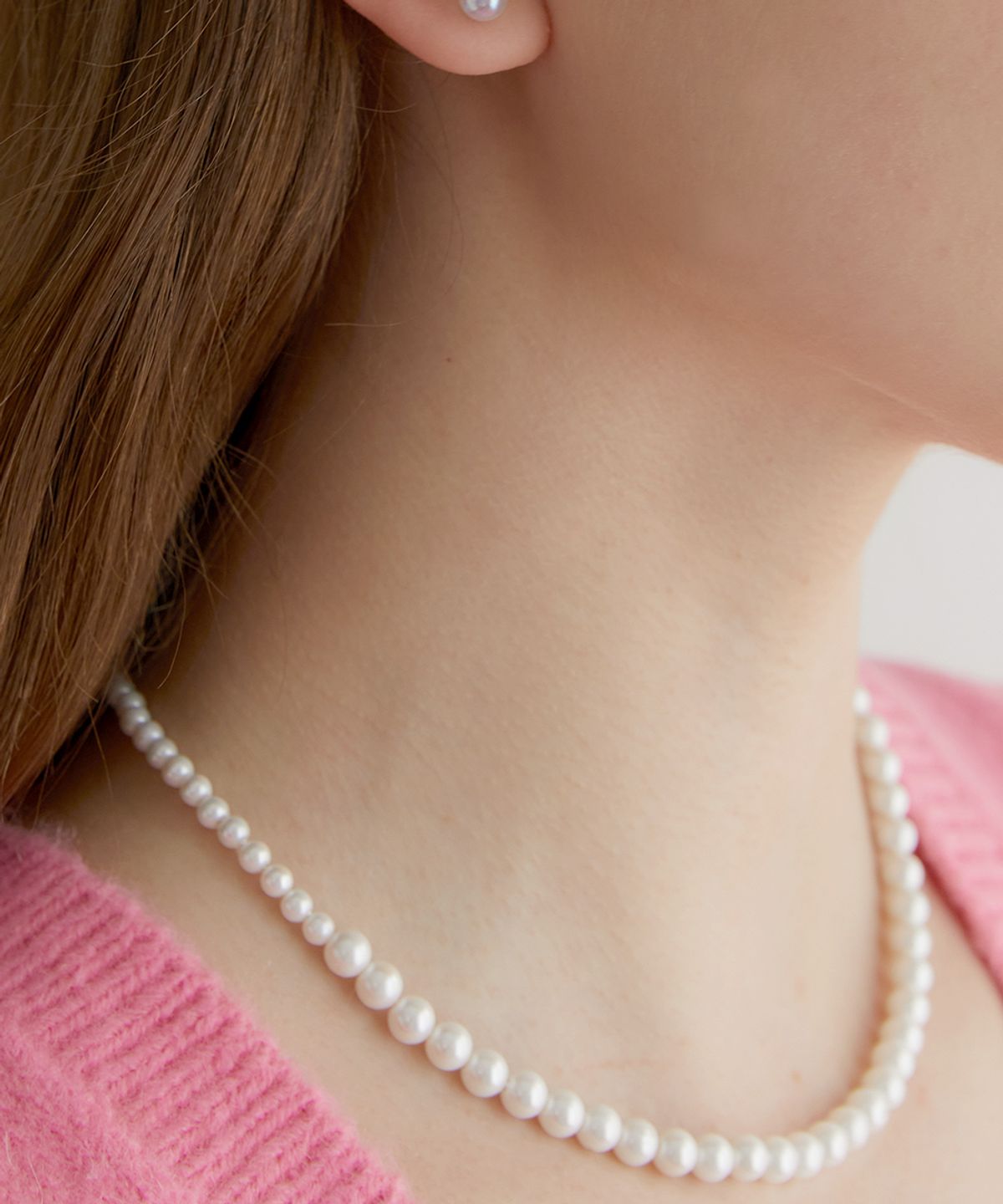 할렌(HALDEN) swarovski pearl mix necklace (N005_4,6mm)