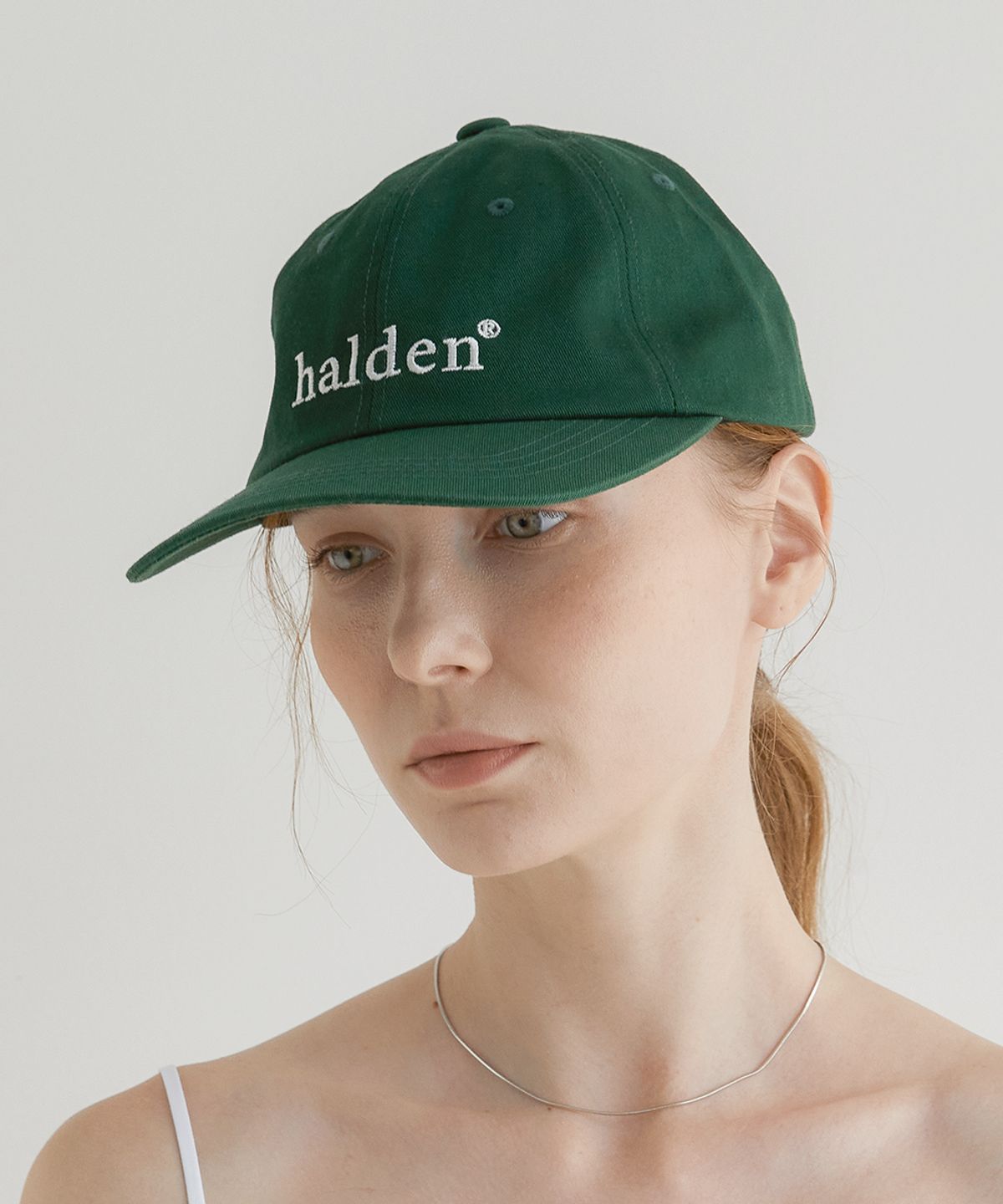 할렌(HALDEN) halden trademark logo ball cap (C001_deep green)