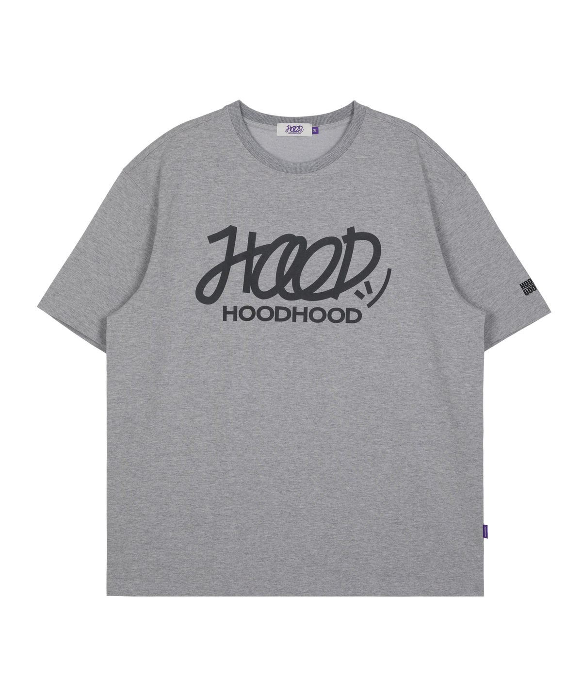 후드후드(HOODHOOD) 시그니처 로고 반팔티셔츠 그레이