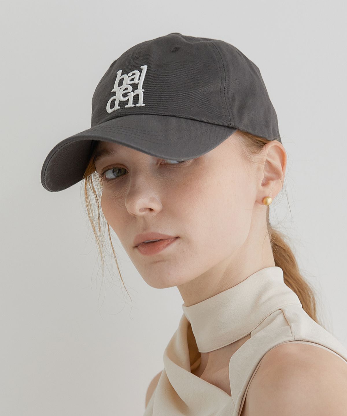 할렌(HALDEN) signature logo ball cap (C002_charcoal)