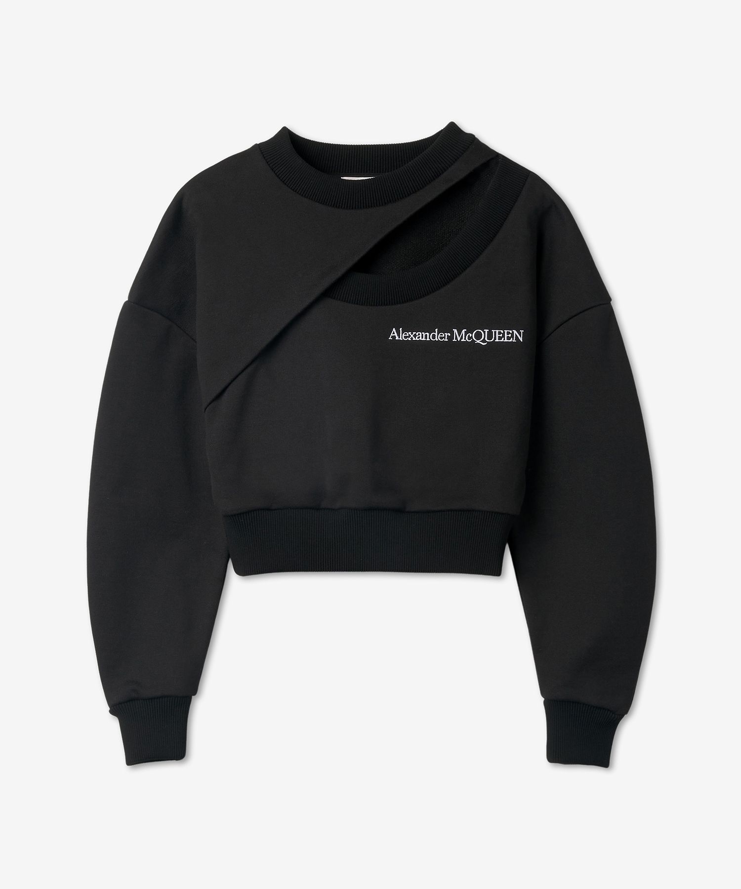MUSINSA公式 | ALEXANDER McQUEEN Crop sweatshirt - Black