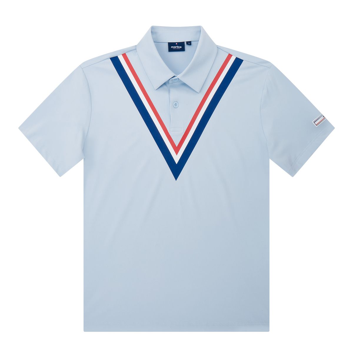 마틴골프(MARTINE GOLF) V-Neck Point Polo Shirts_S/Blue (Men)