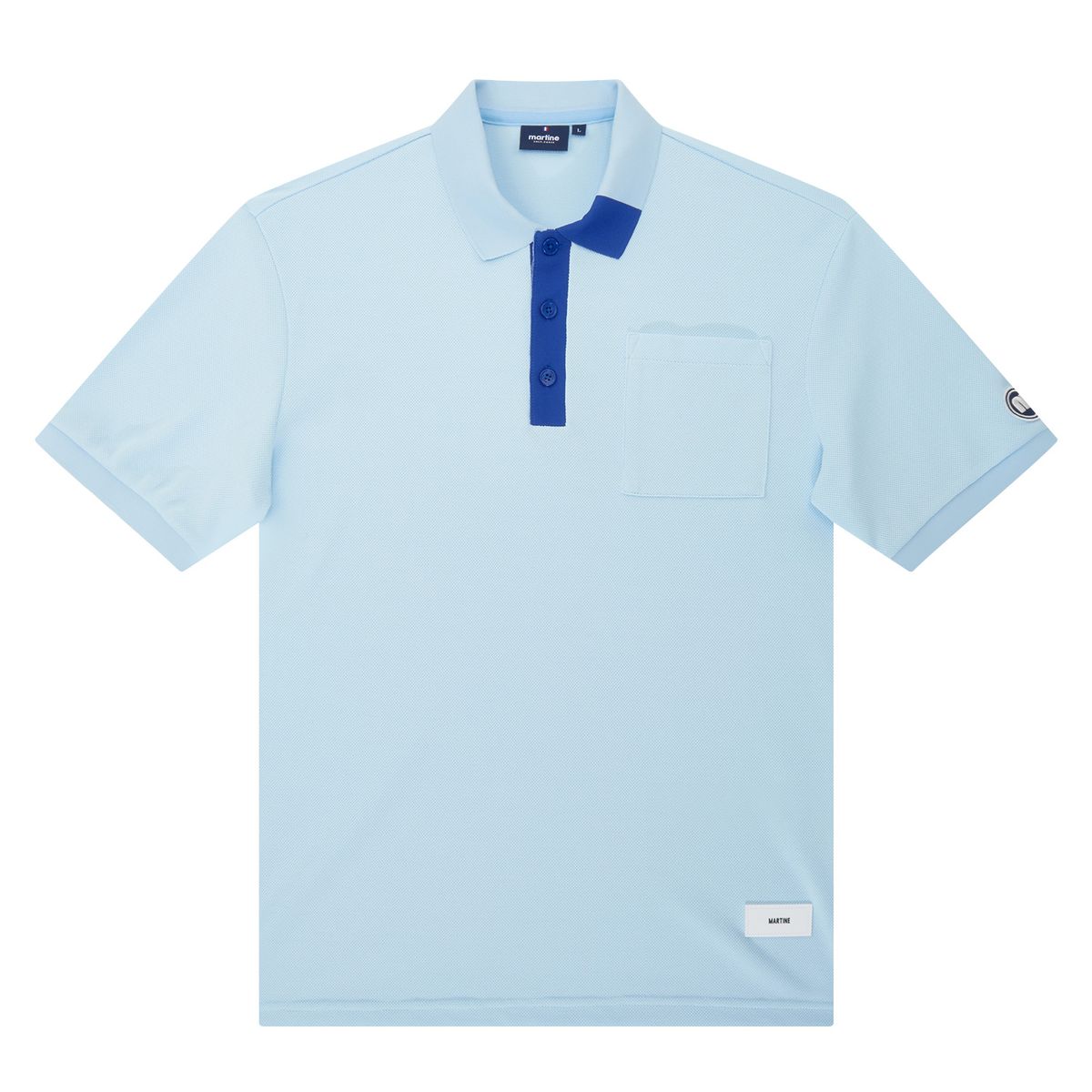 마틴골프(MARTINE GOLF) Unbalance Collar Polo Shirts_S/Blue (Men)