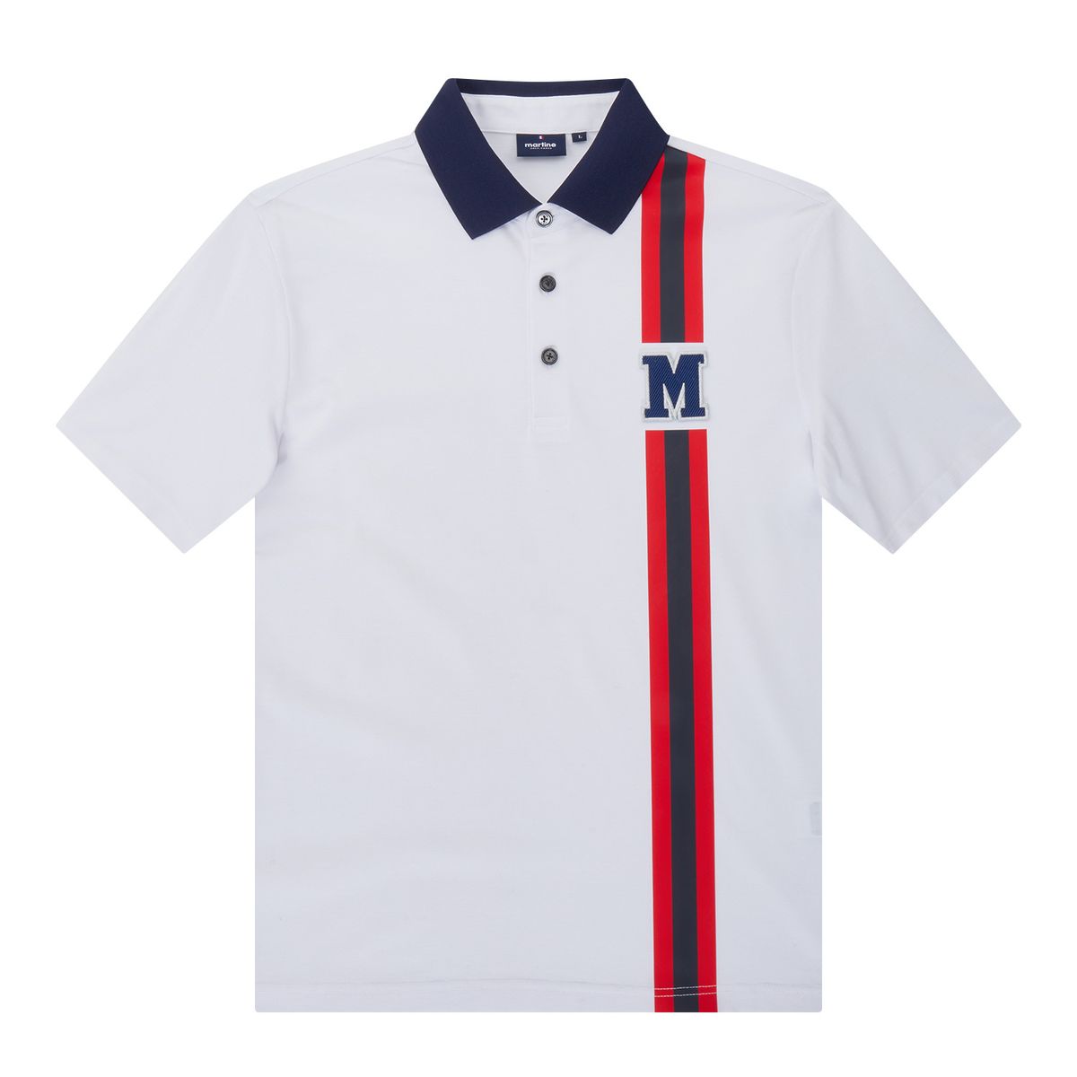 마틴골프(MARTINE GOLF) One Point Print Polo Shirts_White (Men)