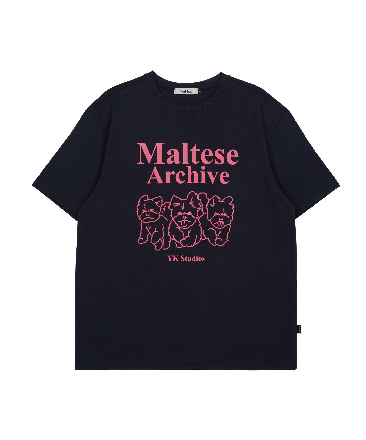 【Wai Kei】 MALTESE ARCHIVE LINE GRAPHIC HOOD T-SHIRTS Maltese archive line graphic hood - WaiKei | 60% - Asian