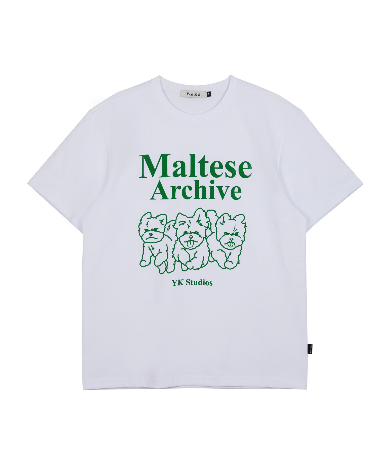 ★Wai Kei★ Maltese Archive Man to Man Navy YK22SSTS01-3 MUSINSA | WAI KEI Maltese Archive Line Graphic Short Sleeve