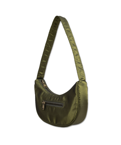 MUSINSA | RUNNING HIGH Zipper Point Mini Hobo Bag [Lime]