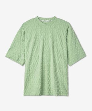 올 오버 로고 반소매 티셔츠 - 그린 / CRTWMTOP016PLY0157432