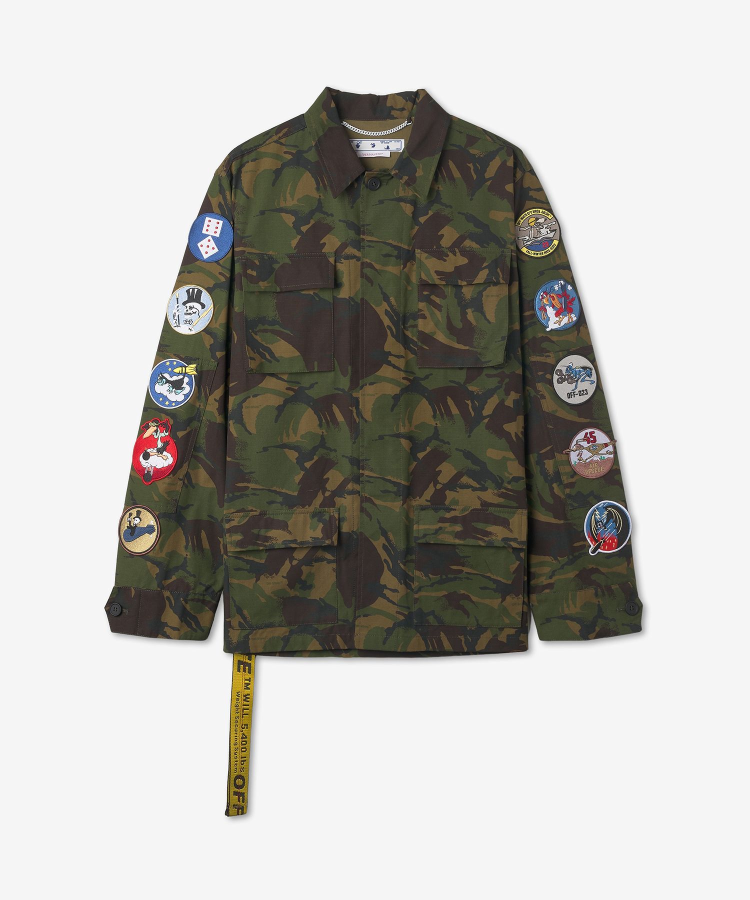 【Off-White】OMEL001C99FAB0015601 CAMOU PATCH JACKET MUSINSA | Off White Camo Patch Jacket - Green
