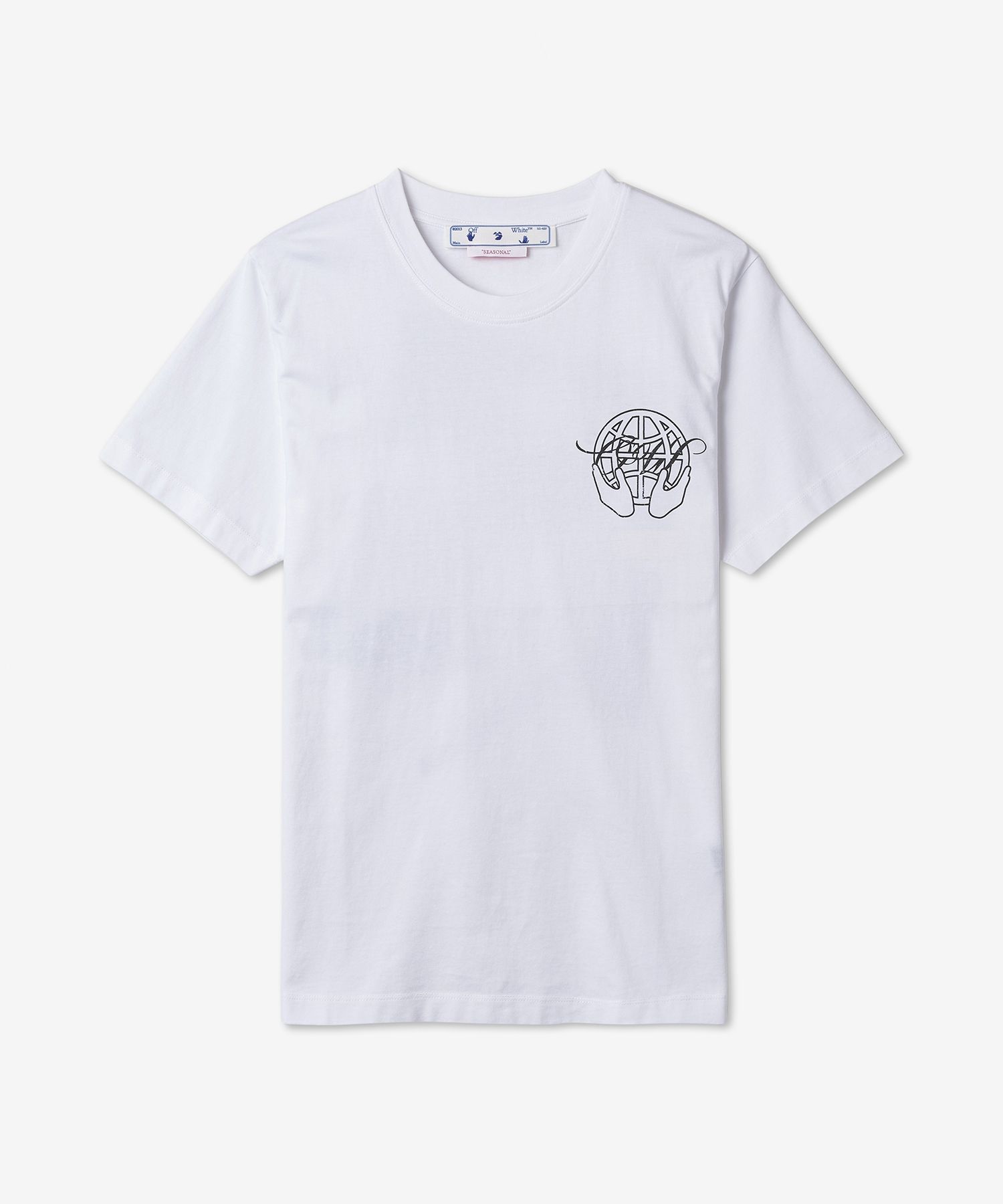 Tシャツ・カットソー Off-White Hand Arrow Print T-Shirt White OMAA027S23JER007011 OFF-WHITE Hand Arrow Tee White/Black Men's - SS23 - US