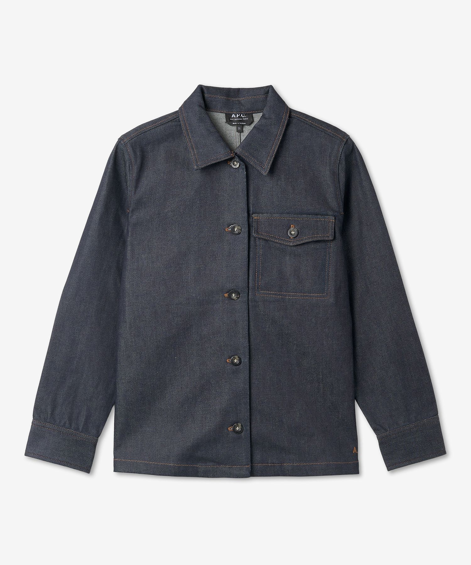 ジャケット APC Women's Denim Shirt Jacket COGDFF02780-IAI MUSINSA | A.P.C. Denim Shirt Jacket - Indigo / COGDFF02780IAI