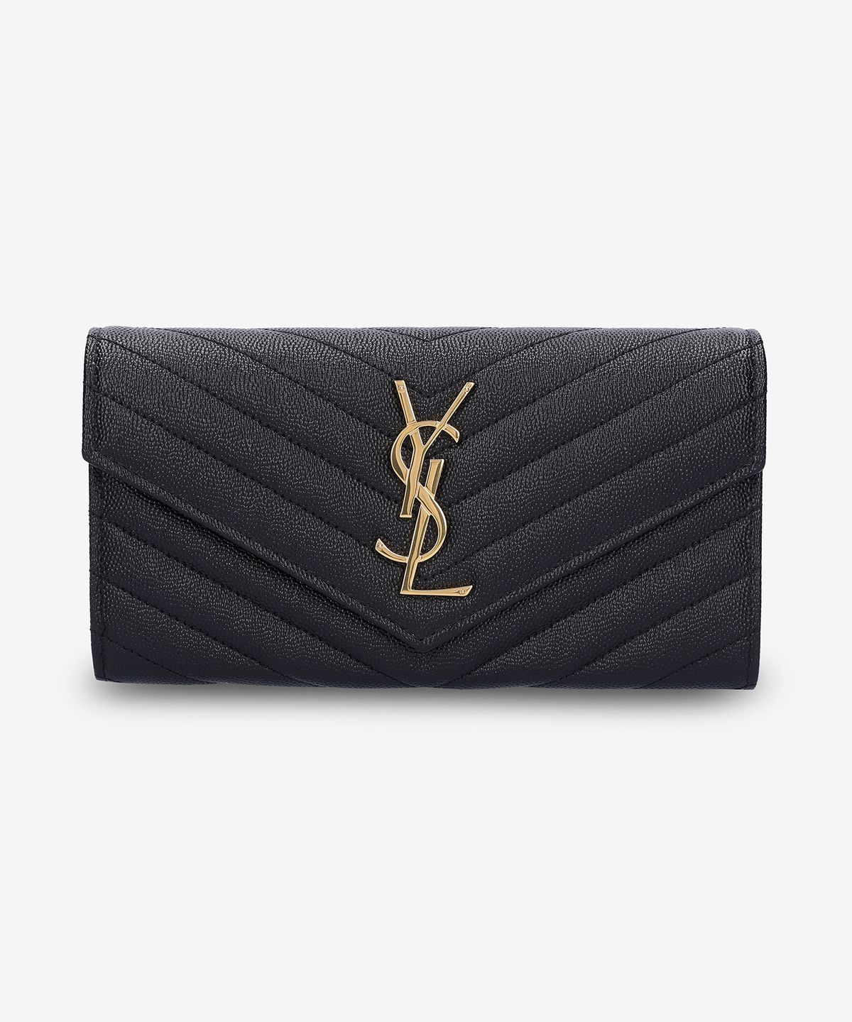 생로랑(SAINT LAURENT) 여성 라지 모노그램 장지갑 - 블랙 / 372264BOW011000SS22