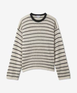 스트라이프 니트 - 오프화이트:블랙 / CRTWXKNW003KNT021OFB