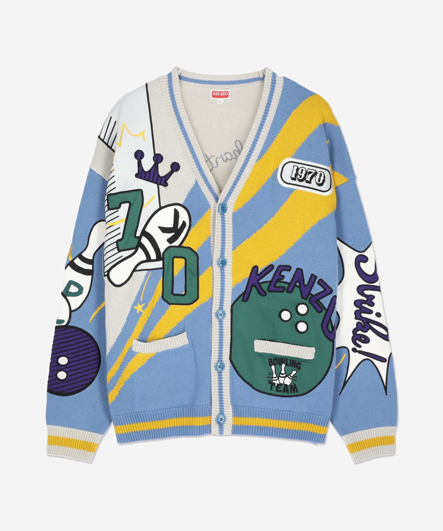 【新品】KENZO BOWLING ELEPHANT カーディガン MUSINSA公式 | KENZO ボウリングエレファントカーディガン - マルチ