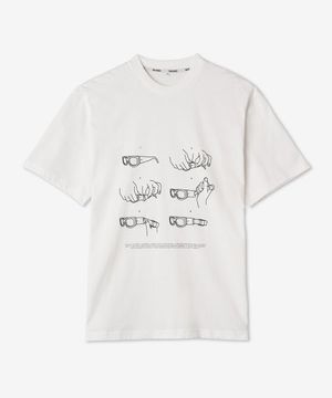 프린트 반소매 티셔츠 - 오프화이트 / CRTWXTOP010JER0127433