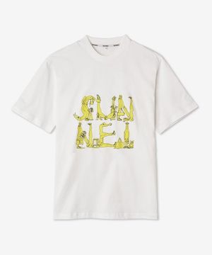 그래픽 로고 반소매 티셔츠 - 화이트 / CRTWXTOP009JER0127433