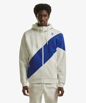 공용 컬러 블록 후드 집업 SPHPCNFT304UOWH