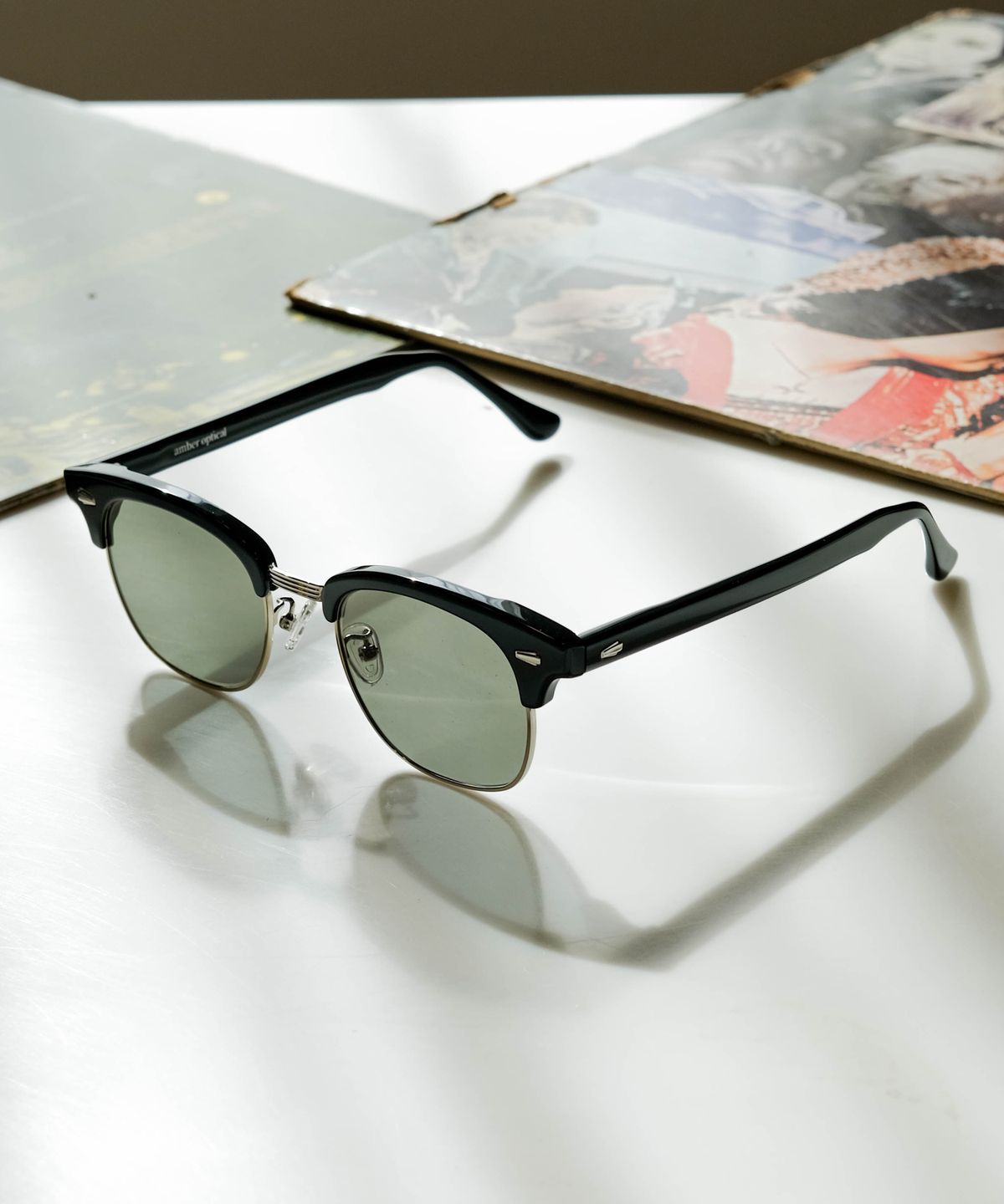 앰버옵티컬(AMBEROPTICAL) 행크 커스텀 틴트 하금테 선글라스