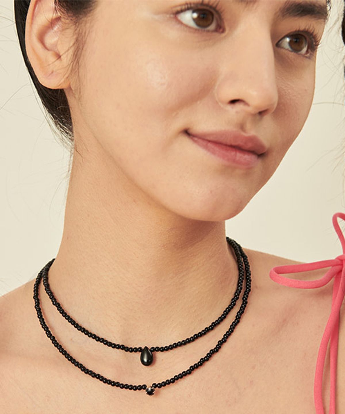 엑스피어(XPIER) Black onyx & cubic Necklace[2type]