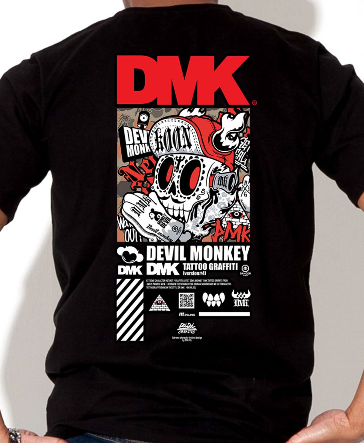 돌돌(DOLDOL) DMK_T-shirts_91 그래피티 아티스트 데빌몽키 dmk 캐릭터 그래픽 티셔츠 반팔티