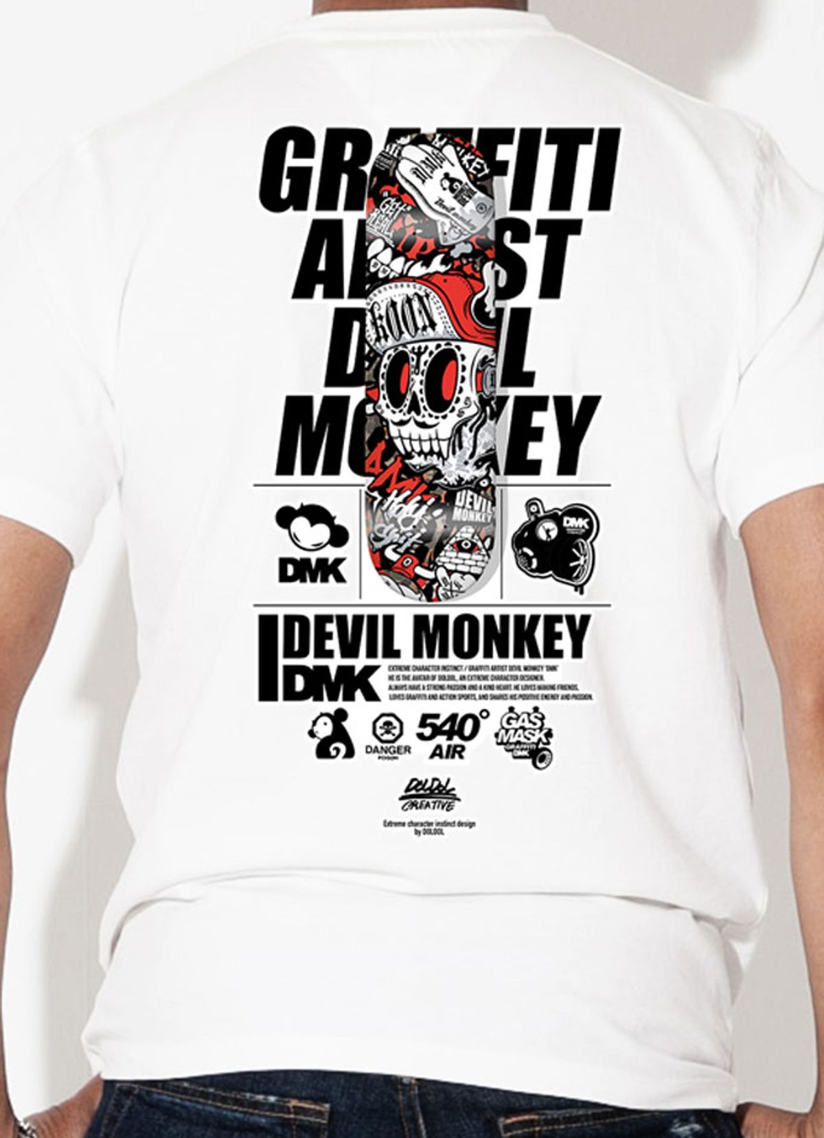 돌돌(DOLDOL) DMK_T-shirts_94 그래피티 아티스트 데빌몽키 dmk 캐릭터 그래픽 티셔츠 반팔티