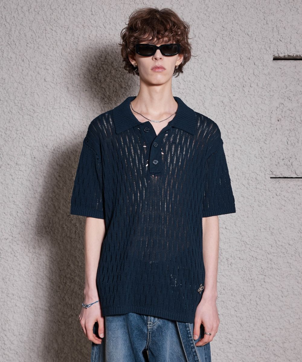 【MARTIN PLAN】Honeycomb Collar Knit /関税込み/大人気 MARTIN PLAN】Honeycomb Collar Knit /関税込み/大人気