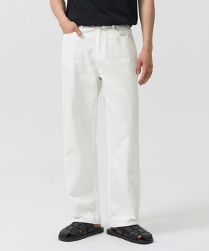 SL01 섬머 데님 와이드 팬츠 (OFF WHITE)