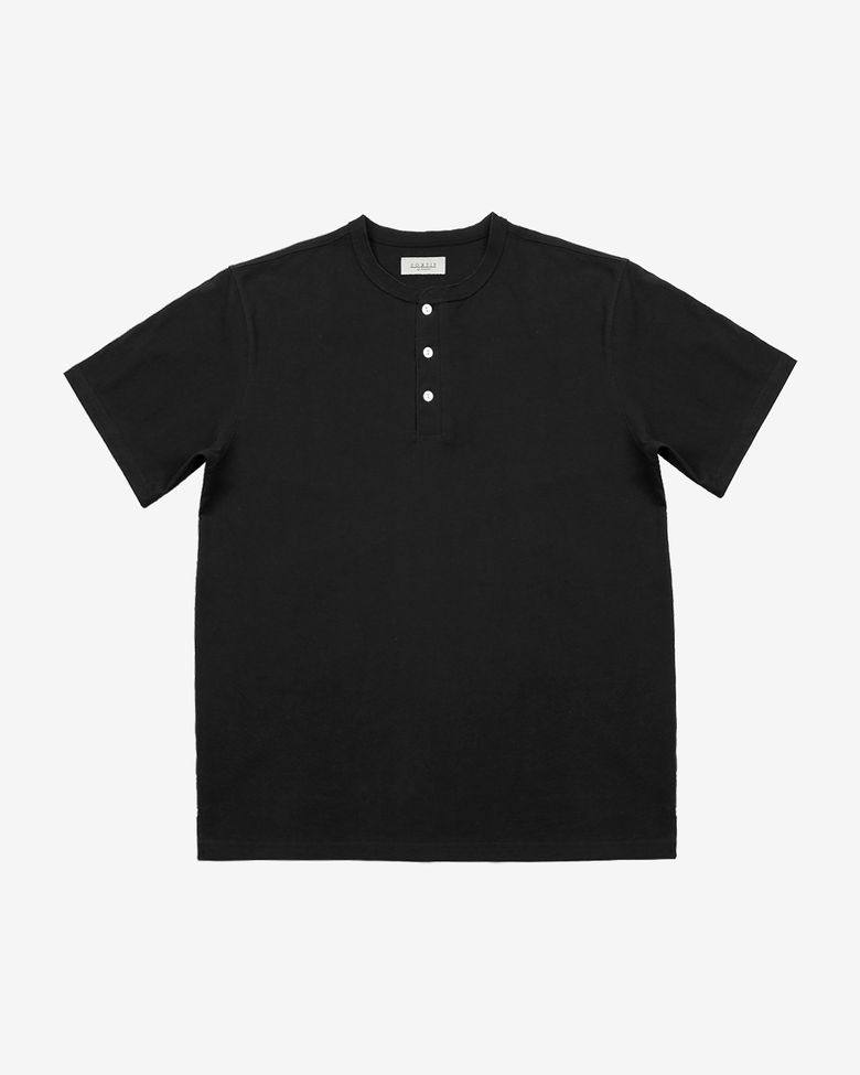 Utility Henly neck T-Shirts (Black)