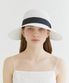 visor cloche logo pendant raffia cap (C013_white)