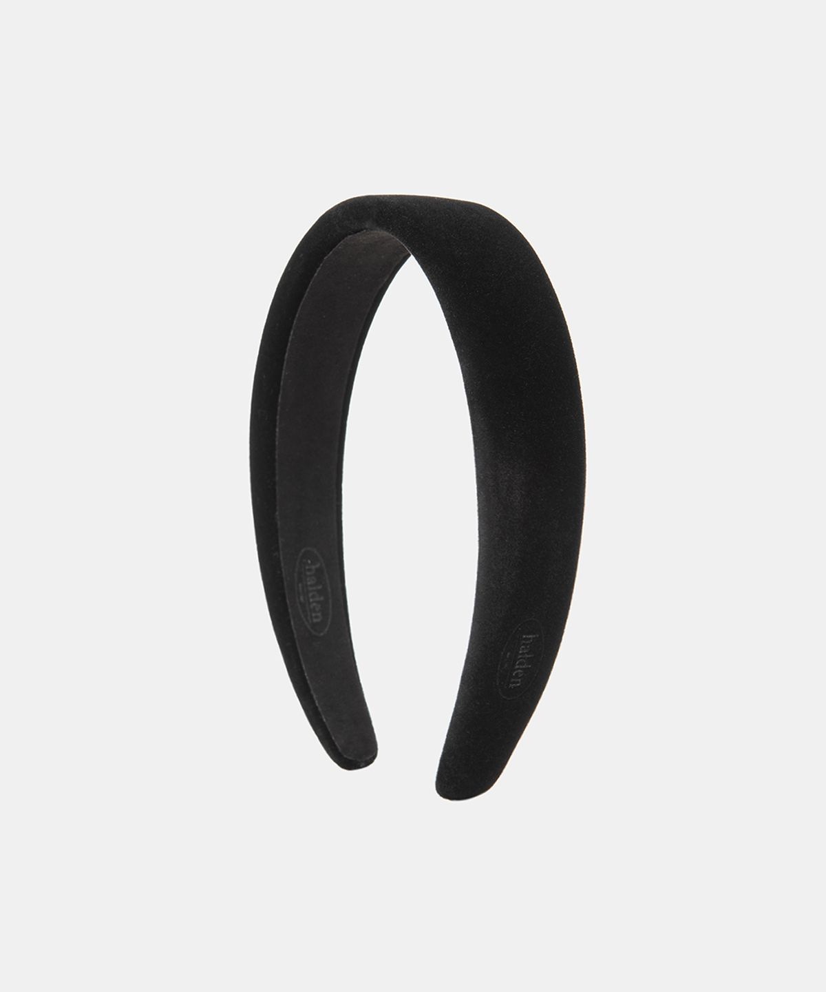 할렌(HALDEN) emboss logo velvet hairband (H003_black)