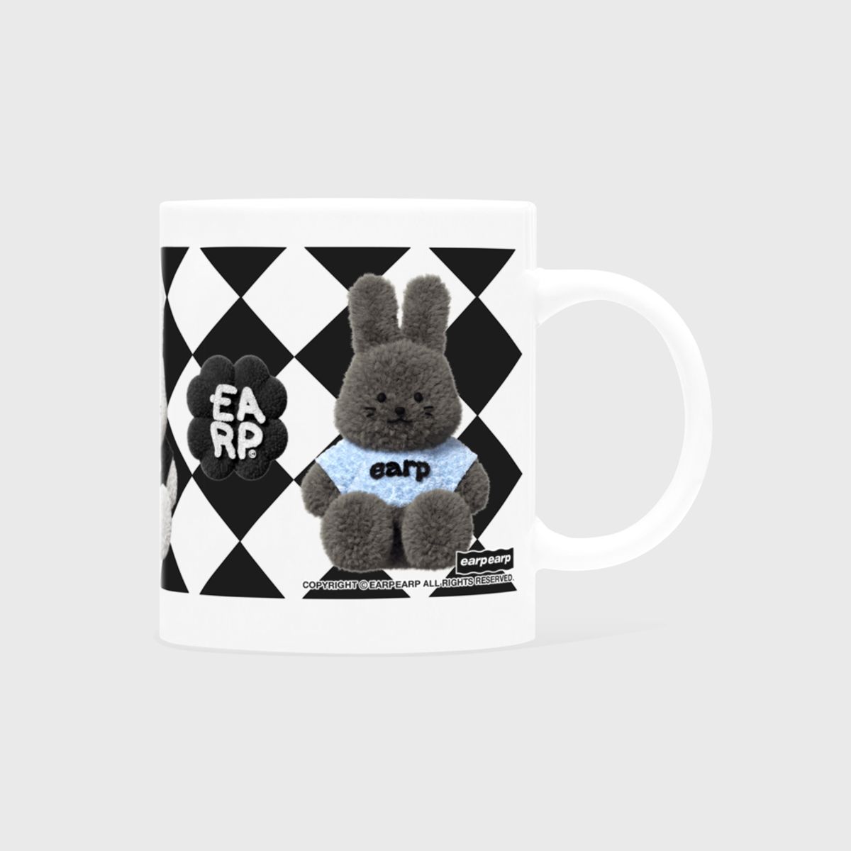어프어프(EARPEARP) CHECKER BOARD FLUFFY POPO(머그컵)