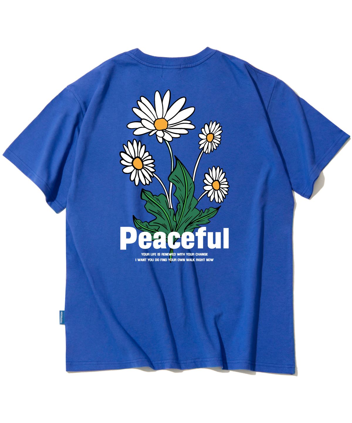 트립션(TRIPSHION) PEACEFUL DAISY BUNDLE GRAPHIC  티셔츠 - 블루