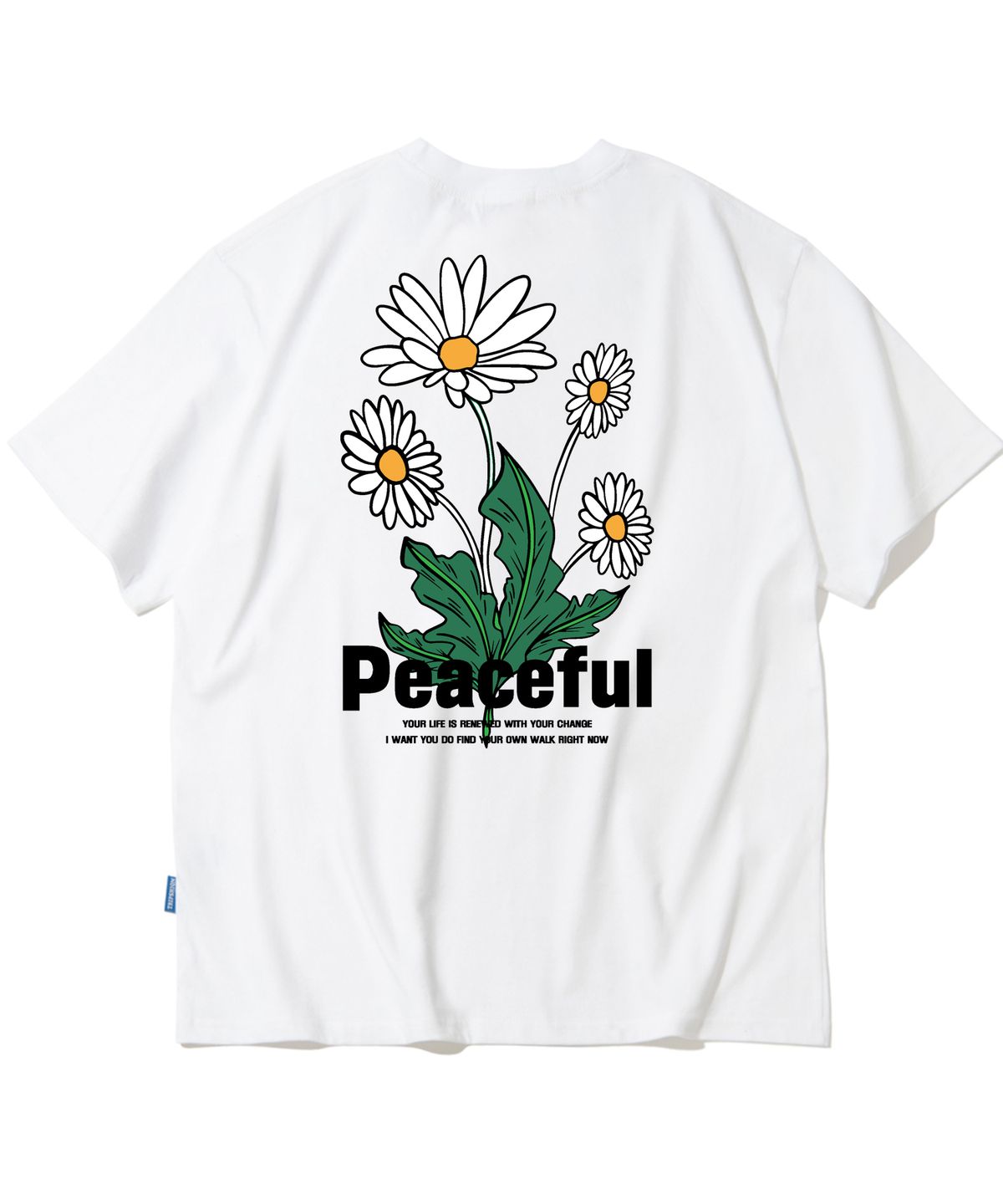 트립션(TRIPSHION) PEACEFUL DAISY BUNDLE GRAPHIC  티셔츠 - 화이트