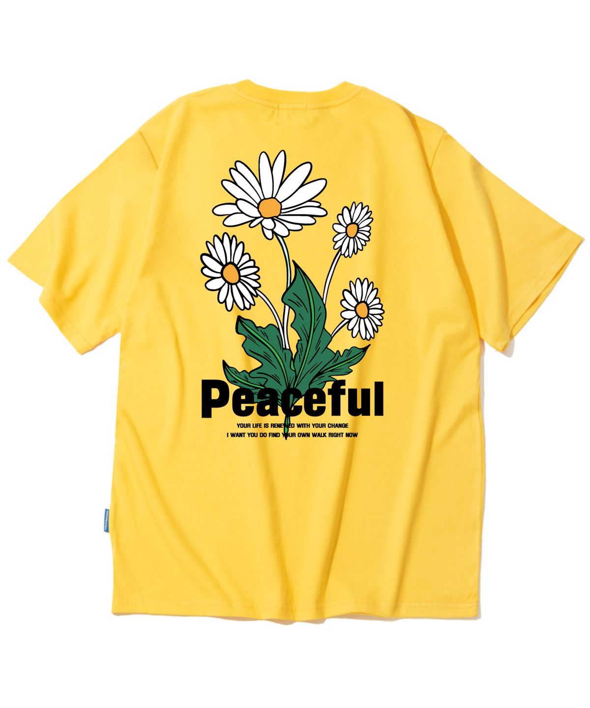 트립션(TRIPSHION) PEACEFUL DAISY BUNDLE GRAPHIC  티셔츠 - 옐로우