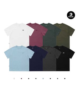 [3PACK] 릴렉스킨 코튼 티셔츠